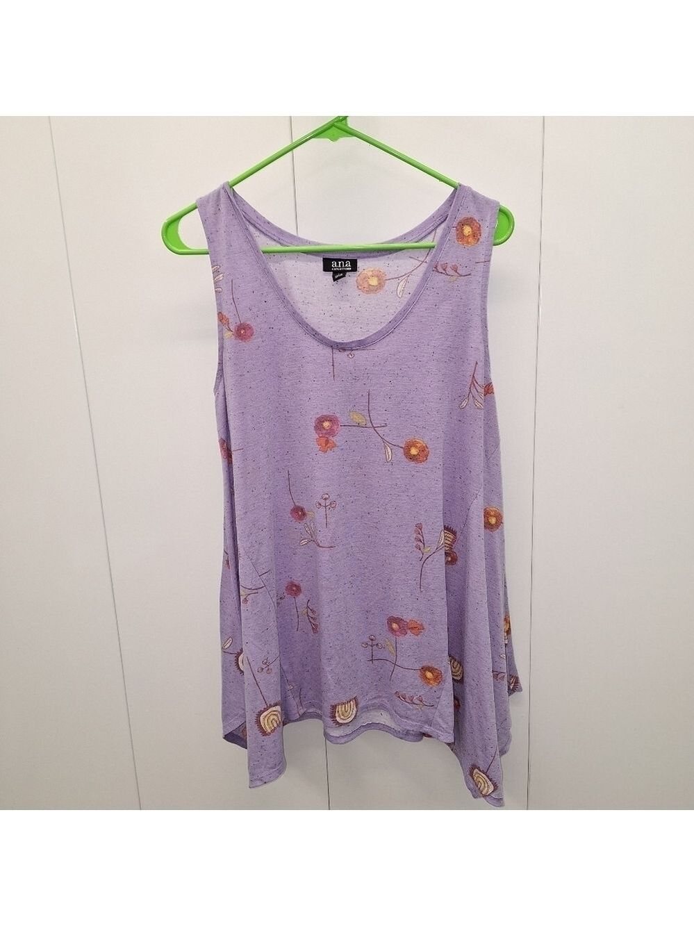 Nana Purple Floral Tank Top Women's